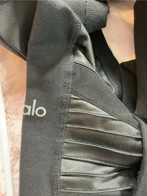ALO Yoga Black Ribbed High-Rise Leggings 1074 thumbnail 6