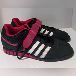 Adidas Powerlift 2.0 Black, Red, White Weightlifting Trainer Shoes‎ Men's Size 9 thumbnail 3