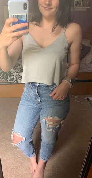 Forever 21 Gray / Blue Tank Top thumbnail 1