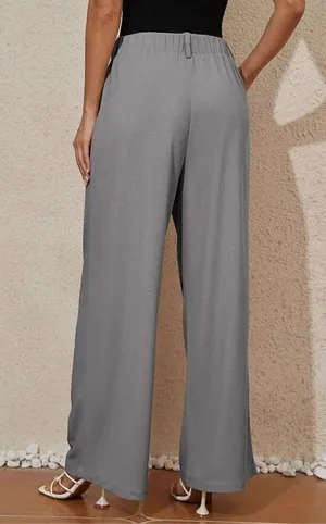 NEW High Waisted Career Waffle Dress Pants Trousers Pockets S thumbnail 2