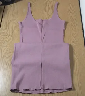 New Women’s Venus Ribbed Midi dress Mauve Size Medium thumbnail 5
