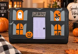 Betsey Johnson haunted house Halloween purse cross body clutch bag thumbnail 1