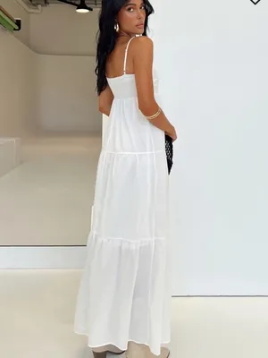 Princess Polly Warrego Maxi Dress in White Size 4 New with tag thumbnail 4