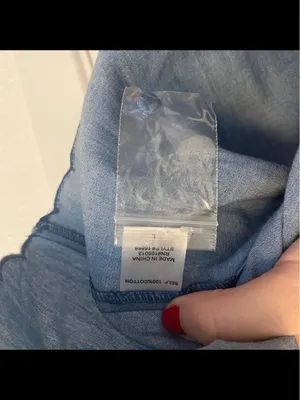 Andree by Unit Dark Chambray Scalloped Sleeveless Top thumbnail 4