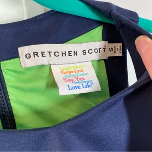 Gretchen Scott Navy Blue Cut Out Décolletage Dress Size Small‎ pickleball golf thumbnail 2