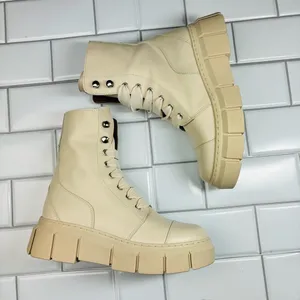 ALOHAS Can Can Leather Lace up Boot in Beige EU 36/US 6‎ thumbnail 16