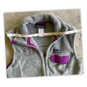 Patagonia Womens size Small Re-Tool Polartec Fleece‎ Full Zip Vest Gray thumbnail 5