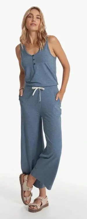 Women's Vuori Falls Jumpsuit in Light Azure Heather Blue Size M Soft $118 EUC thumbnail 1