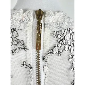 Bronx & Banco White Lace Floral Illusion Midi Dress Fits S Ethereal Elegance thumbnail 5