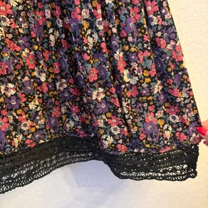 Natural Life Ditsy Floral Shirt Dress M Cottage Crochet Lace Trim Pockets Swing thumbnail 7