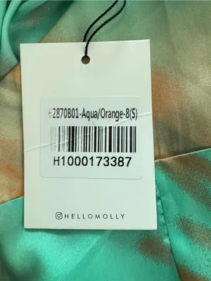 Hello Molly Starts With A Kiss Wrap Dress Orange Aqua Size 4/S NEW NWT Tie Dye thumbnail 6