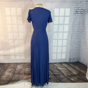 Lulu’s Heart of Marigold Blue Wrap true Maxi Dress size xs thumbnail 8
