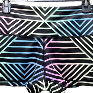 United‎ Lifters Striped Multi Colored High Waisted Compression Shorts Size Small thumbnail 2