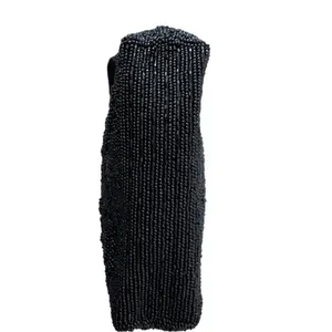 Vintage La Regale Black Beaded Evening Handbag thumbnail 7