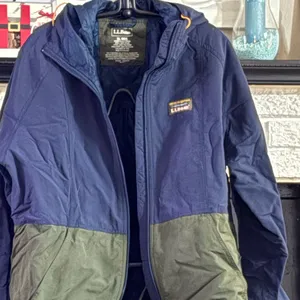 L.L. Bean Blue and Green Utility Jacket Size XL thumbnail 1