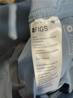 FIGS Light Blue Drawstring scrub pants joggers xxl thumbnail 3