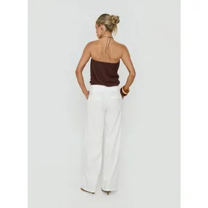 Princess Polly Two Lovers Linen Low Rise Pants White Size 6 New thumbnail 2