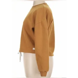 Vuori Womens Large Restore Sweatshirt Drawstring Gold Camel Relaxed Oversized thumbnail 8