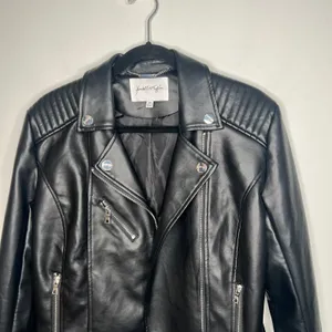 Kendall & Kylie Faux Leather Moto Jacket Size M thumbnail 3