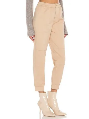 Joie Nelina Tan Cropped Jogger Pants Size 8 thumbnail 3