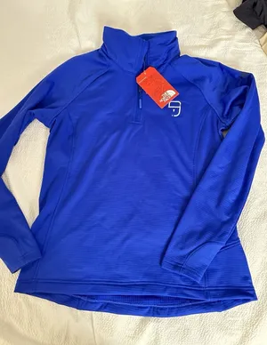 THE NORTH FACE Pullover Fleece Women's Med 1/4 Zip High Neck Blue Hike Outdoor thumbnail 1
