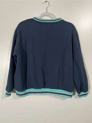 Seattle Kraken Hockey Sweatshirt Vintage Style V Neck Blue Size Women’s Large thumbnail 3