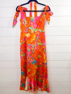Show Me Your Mumu Garden Midi Dress Miss Malibu, EUC, Medium, MSRP $198 thumbnail 11