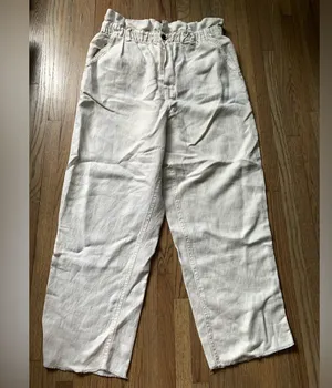 Aerie large linen pants thumbnail 1