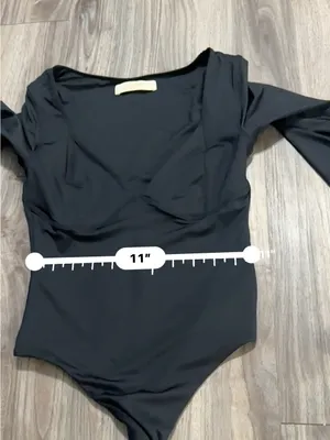 Long-Sleeve Black Underwire Bodysuit Bandeau thumbnail 5