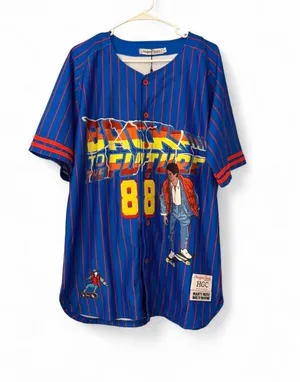 NWT Headgear Classics Large Baseball Jersey 80’s Back To The Future $120 MSRP thumbnail 1