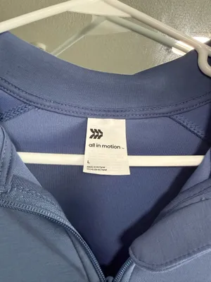 Target All in motion cropped blue jacket thumbnail 2