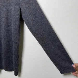 Charter‎ Club Women 100% Cashmere Sweater Large Gray Turtleneck Old Money thumbnail 4