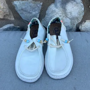 Hey Dude Wendy Natural "Salt" Slip-On Shoes size 8 thumbnail 2