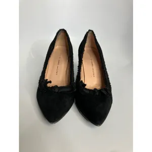 Marc by Marc Jacobs Pumps Womens 36.5 Black Good Suede Pointed Toe Bow Italy thumbnail 2