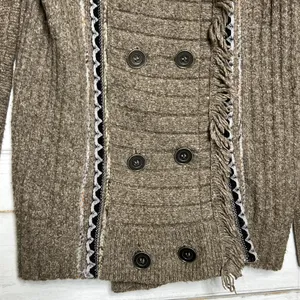 Free People Cuddle Bear Admiral Sweater Cardigan Jacket Brown Size Medium thumbnail 10