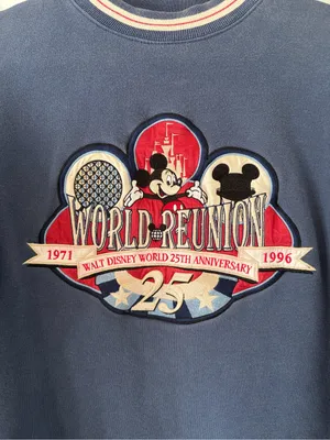 Vintage Mickey Inc Sweatshirt Size Small 1996 Disney World 25th Anniversary Blue thumbnail 2