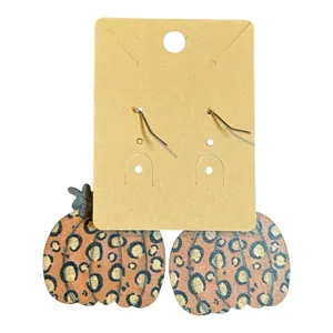 Pumpkin Earrings Women OS Orange Leopard Print Halloween Fall Festive‎ thumbnail 4