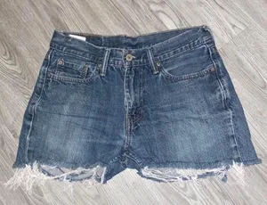 Levi’s Dark Denim Shorts  thumbnail 2