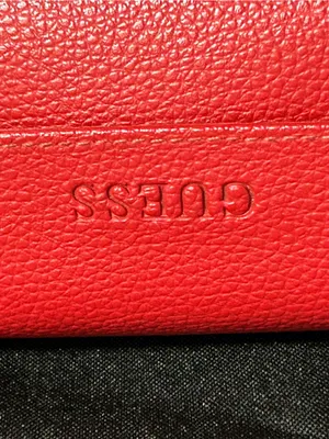 GUESS Red & Black Pebbled Eyewear Sunglasses Pouch Case thumbnail 5
