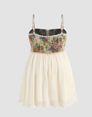 NWT CIDER Secret Garden Corset Mini Dress thumbnail 3