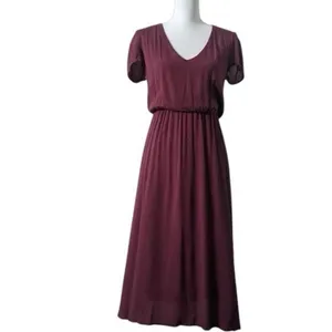 ✨WAYF Blouson Midi Burgundy Sz Medium Dress✨ thumbnail 3