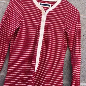 Abercrombie Red White Striped Thermal Henley Buttondown Pajamas thumbnail 2