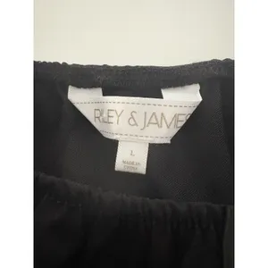 Riley & James Milkmaid Top Size Large Black Bows Puff Sleeve Whimsigoth Fairy thumbnail 5