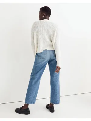 Madewell Mayfair Sweater Cardigan Antique Cream Alpaca Blend XXS Textured Knit thumbnail 4