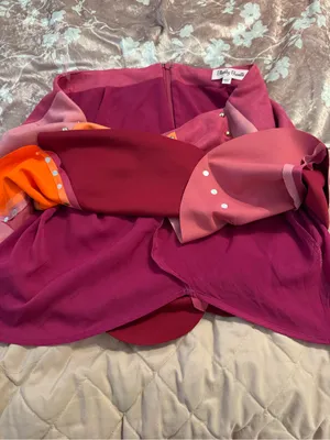 NWOT Blushing Brunette Colorblock Halter Neck Faux Suede Studded Skirt Set Sz XL thumbnail 8