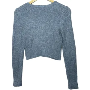 Abercrombie & Fitch Soft AF Blue Knit Crew Long Sleeve Cardigan Sweater Size XS thumbnail 3
