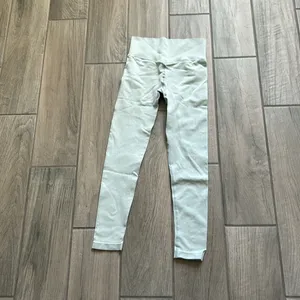 Ribbed light mint seemless leggings Green thumbnail 3