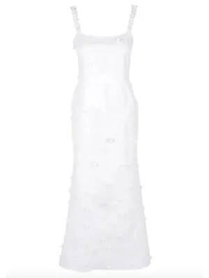 Fanm Mon Alexandra Embroidered Maxi Dress White Womens Size XXS thumbnail 11