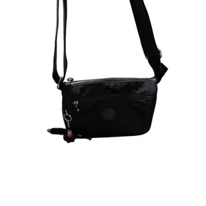 Kipling Black Nylon Crossbody Bag with Monkey Keychain thumbnail 4