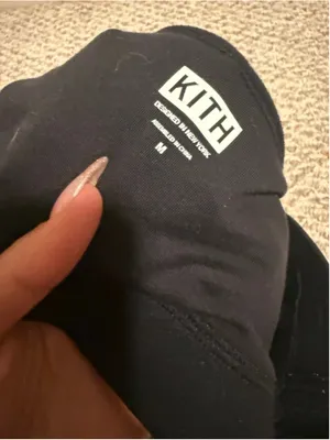KITH Laila Double Scoop Black Sport Lounge Bra Logo Tape- Size Medium thumbnail 11